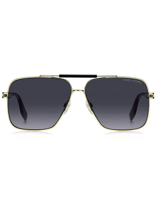 Marc Jacobs Men's Sunglasses with Gold Metal Frame and Gray Gradient Lens MARC716/S 8079O 62