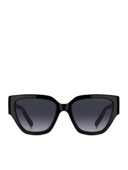 Marc Jacobs Women's Sunglasses with Black Horn-Rimmed Frame and Grey Gradient Lenses MARC724/S 8079O 54