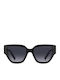 Marc Jacobs Women's Sunglasses with Black Horn-Rimmed Frame and Grey Gradient Lenses MARC724/S 8079O 54