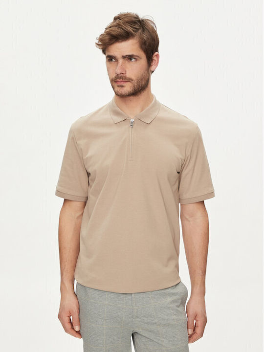 Jack & Jones Ανδρική Μπλούζα Polo Μπεζ