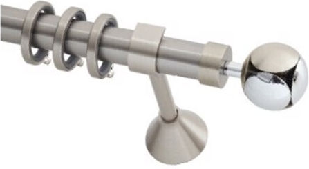 Curtain Wood Oriental Φ30 Inox By Guy Laroche Dimensions (160cm), Properties (with handle (double))