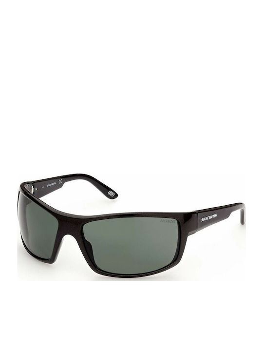 Skechers Sunglasses Μαύρα with Acetate Frame & Green Lens Skechers Sunglasses Μαύρα with Acetate Frame & Green Lens