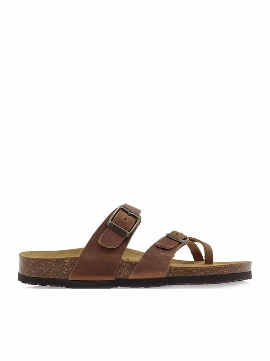 Plakton Bombay Leather Women's Flat Sandals Apu...
