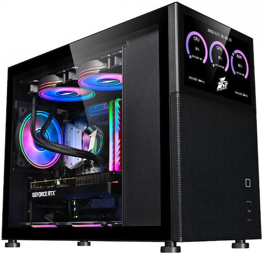 1STPLAYER MIKU Mi6-EV Gaming Midi Tower Κουτί Υπολογιστή με Πλαϊνό Παράθυρο Μαύρο