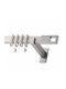 Metallisch Vorhangstange Belmont Flat Doppel mit Stange Φ30mm 200cm Silber