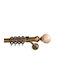 Anartisi Metallic Curtain Pole Lithos Double with Rod Φ25mm 160cm Bronze