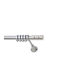 Anartisi Metallic Curtain Pole S18 Single Diameter 25mm Length 160cm Nickel Satin