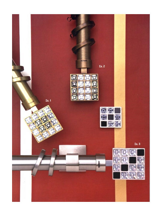 Aslanis Home Μεταλλικό Κουρτινόξυλο Puzzle Διπλ...
