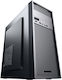 Powercase 173-G04 Midi Tower Κουτί Υπολογιστή Μαύρο