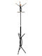 vidaXL Metallic Coat Rack Black 40x40x176cm