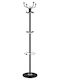 vidaXL Metallic Coat Rack with Umbrella Holder Black 37x37x180cm