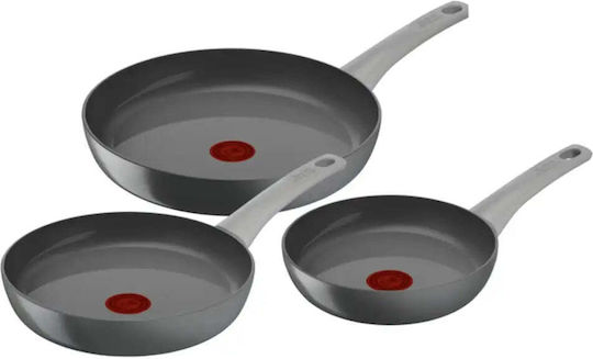 Tefal Renew On Pans Set Made of Aluminum Grey 3 Pieces Tefal Renew On Pans Set Made of Aluminum Grey 3 Pieces