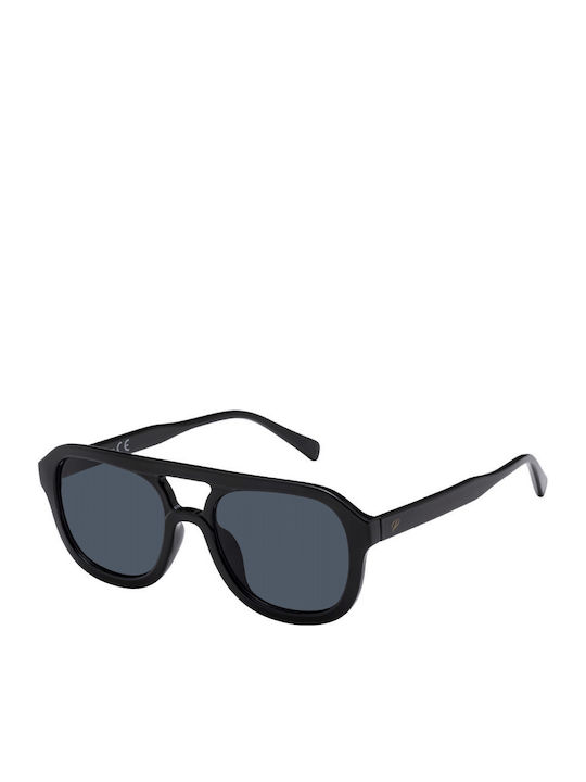 Magico Unisex Sonnenbrillen mit Schwarzem Horn umrandetem Rahmen und Schwarzem Glas