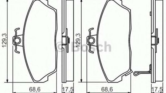 Bosch Brake Pad Front for Honda Civic Rover 45