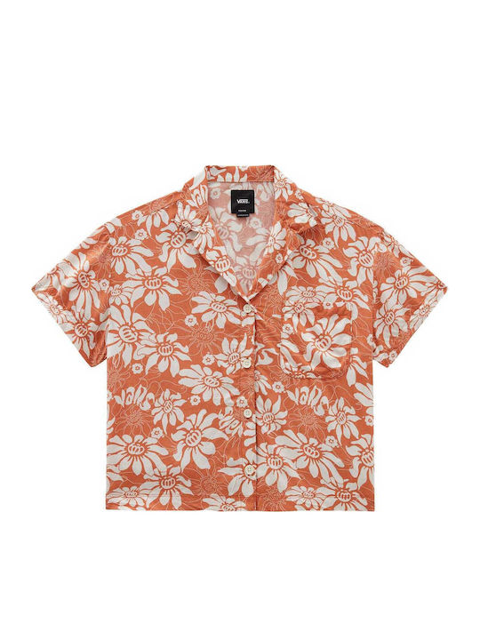 Vans Πουκάμισο Amstone Ss Cropped Shirt Vn000g8m-ehc Πορτοκαλί Κορίτσι