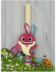 Easter Candle Baby Shark Pink 30cm