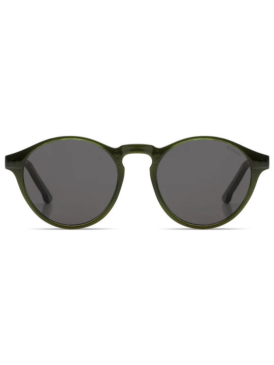 Komono Devon Sunglasses with Green Plastic Frame and Gray Lens KOM-S3229