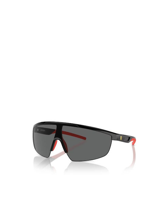 Ferrari Мъжки Слънчеви очила с Черно Пластмасов Рамка и Черно Леща FZ6005U 501/87