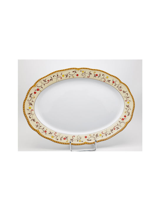 AB Servierplatte Oval aus Porzellan Bunt 1Stück