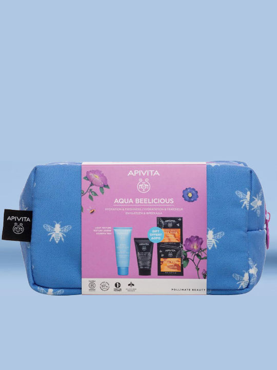 Apivita Aqua Beelicious Set Îngrijire pentru Hidratare & Curățare facială 4buc