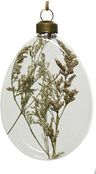 Kaemingk Easter Egg Glass Pink 10.5x8x2.5cm