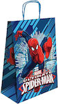 Spiderman Χάρτινη Τσάντα για Δώρο με Θέμα "Spiderman" Μπλε 32x10x24εκ.