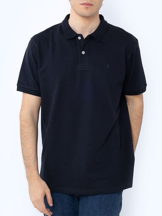 The Bostonians Bluza Bărbătească cu Mânecă Scurtă Polo NavyBlue