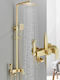 Naron Shower Column with Mixer Gold