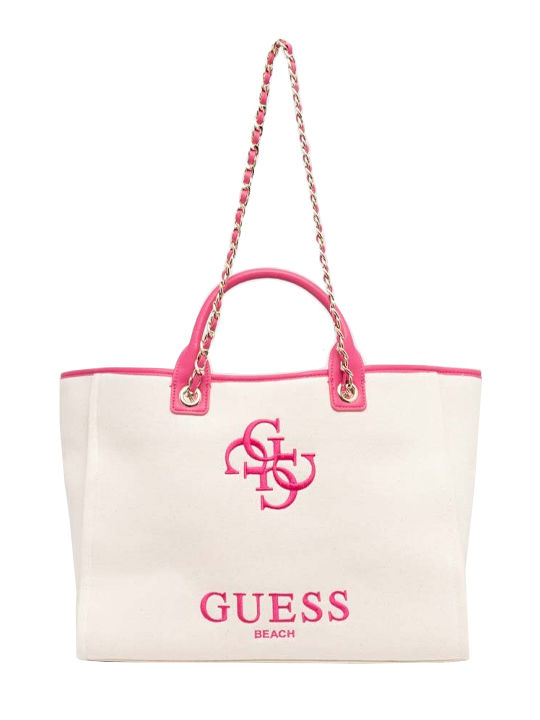 Guess Women's Bag Shopper Shoulder White