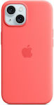 Apple Umschlag Rückseite Silikon Rosa (iPhone 15 Plus)