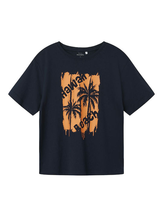 Name It Kids Blouse Short Sleeve Dark SapphireHawaii DarkBlue