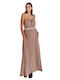 Καλοκαιρινό Maxi Φόρεμα Beige