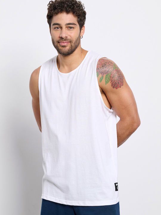 BodyTalk Men's Athletic Sleeveless Blouse White