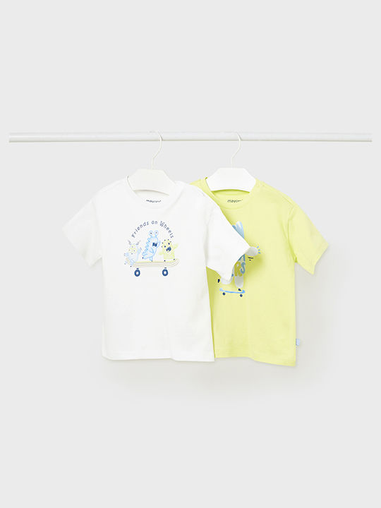 Mayoral Set of Kids Blouses White / Lime