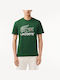 Lacoste T-shirt Bărbătesc cu Mânecă Scurtă Verde pin
