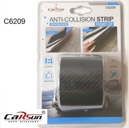 Carsun Car Protective Stickers Carbon 300 x 5cm for Car Hood in Black Color 1pcs