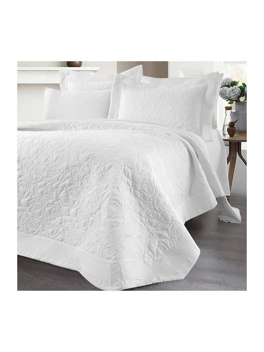 Beauty Home Set Coverlet Queen White 230x250cm