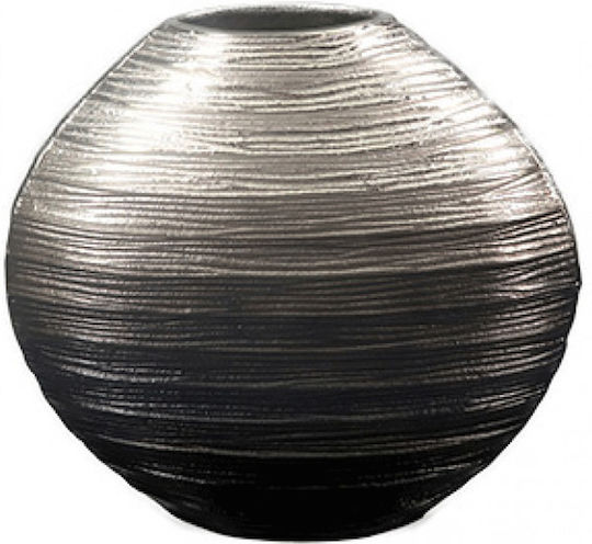 ForHome Vază Decorativă Metalic Argintiu 38x11x40cm 1buc