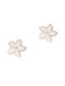 Silver Plated Flower Earrings 925 Enamel