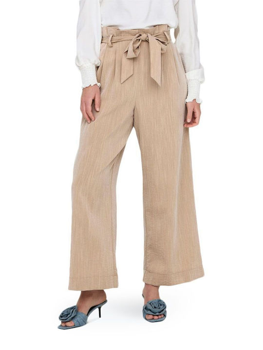 Only Women's Fabric Trousers Beige 15269628