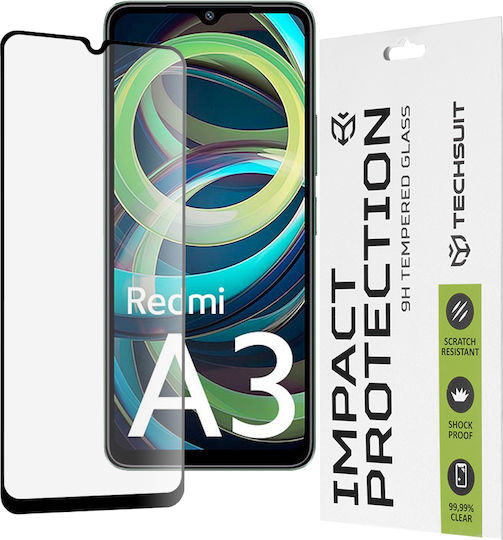 Techsuit 111d Full Glue Full Face Tempered Glass Black (Xiaomi Redmi A3)