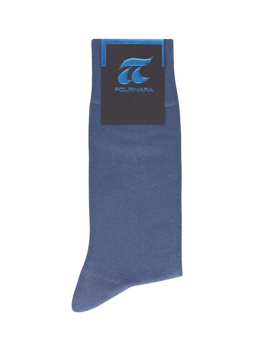 Pournara Men's Solid Color Socks BLUE