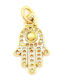 Sterling Silber 925 Gold vergoldet massiv Gold Handmade Anhänger Handmade Hamsa Hand Anhänger Design