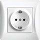 Lineme Single Recessed Power Socket White