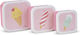 Saro Plastic Kids' Lunch Set 0.55lt Pink