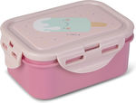 Saro Πλαστικό Παιδικό Δοχείο Φαγητού 0.35lt Ροζ 15 x 10.5 x 5.5εκ.