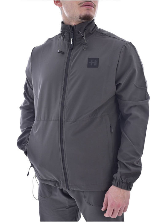 Helvetica Herren Jacke Lässig Dark Grey