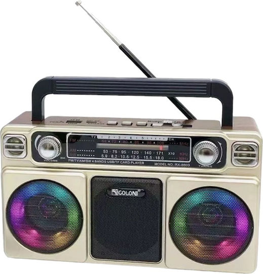 RX880D Cu baterie cu Bluetooth și USB Argintiu