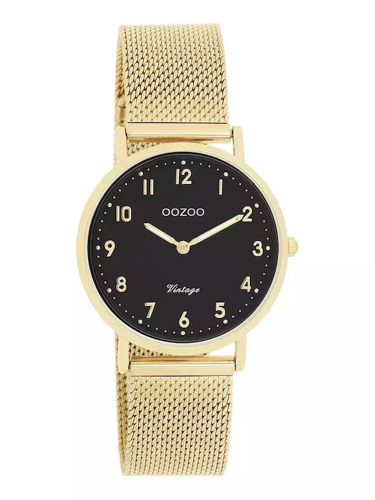 Oozoo Vintage Women's Watch with Gold Metal Bra...