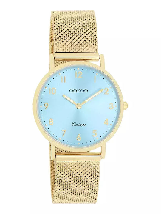Oozoo Vintage Women's Watch with Gold Metal Bracelet